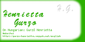 henrietta gurzo business card